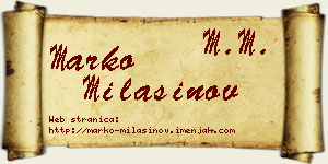 Marko Milašinov vizit kartica